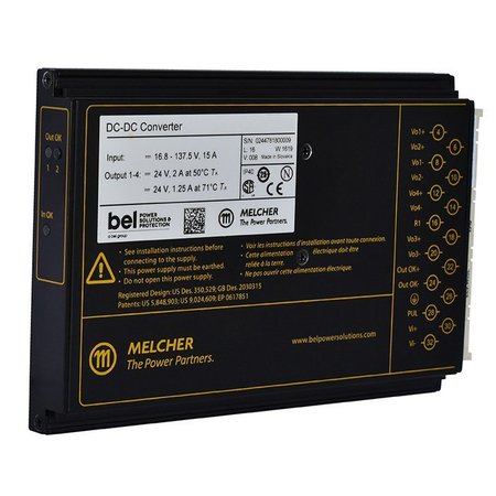 BEL POWER SOLUTIONS DC to DC Converter, 16.8-137.5V DC to 24/24V DC, 192VA, 0 Hz HP2660-9RG